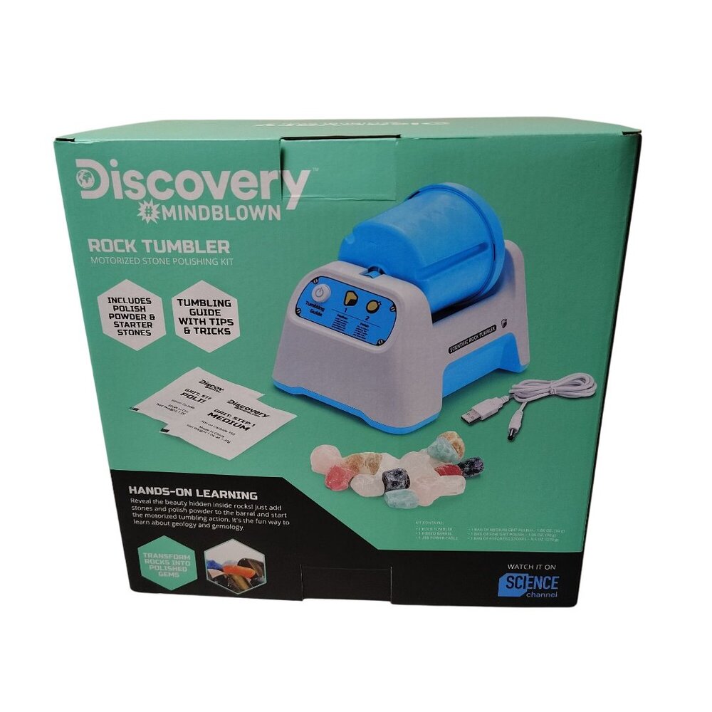 Discovery Mindblown Rock Tumbler Motorized Stone Polishing Kit Ages 8+ - Picture 3 of 9